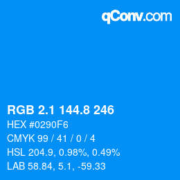 Color code: RGB 2.1 144.8 246 | qconv.com