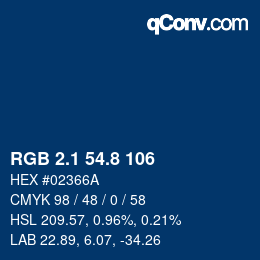 Color code: RGB 2.1 54.8 106 | qconv.com