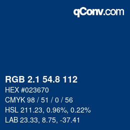 Color code: RGB 2.1 54.8 112 | qconv.com