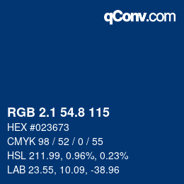 Color code: RGB 2.1 54.8 115 | qconv.com
