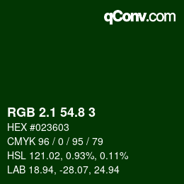 カラーコード: RGB 2.1 54.8 3 | qconv.com