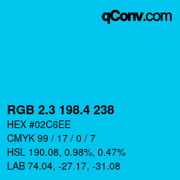 カラーコード: RGB 2.3 198.4 238 | qconv.com