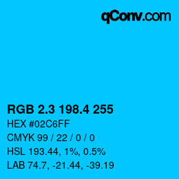 カラーコード: RGB 2.3 198.4 255 | qconv.com