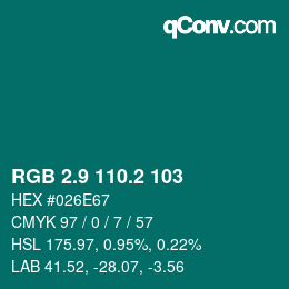 Code couleur: RGB 2.9 110.2 103 | qconv.com