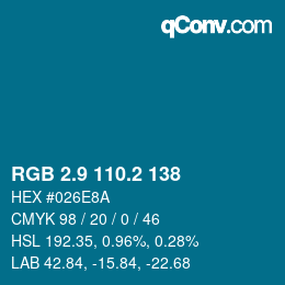 Color code: RGB 2.9 110.2 138 | qconv.com