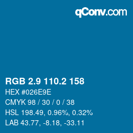 Color code: RGB 2.9 110.2 158 | qconv.com