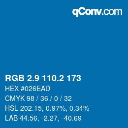 Color code: RGB 2.9 110.2 173 | qconv.com