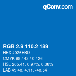 Color code: RGB 2.9 110.2 189 | qconv.com