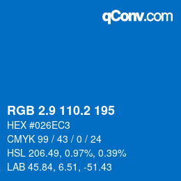 Color code: RGB 2.9 110.2 195 | qconv.com