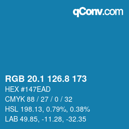 Color code: RGB 20.1 126.8 173 | qconv.com