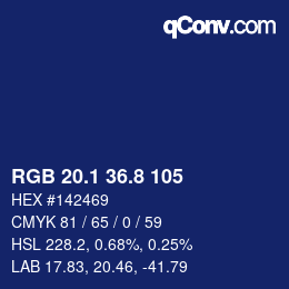 Color code: RGB 20.1 36.8 105 | qconv.com