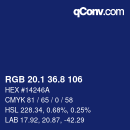 カラーコード: RGB 20.1 36.8 106 | qconv.com