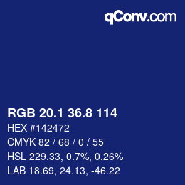 Color code: RGB 20.1 36.8 114 | qconv.com