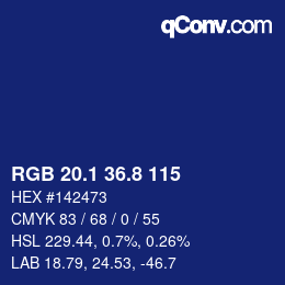 Color code: RGB 20.1 36.8 115 | qconv.com