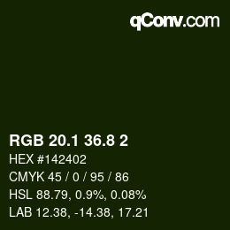 Color code: RGB 20.1 36.8 2 | qconv.com