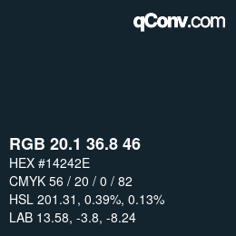 Color code: RGB 20.1 36.8 46 | qconv.com