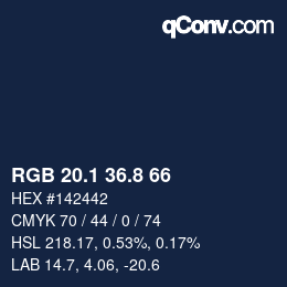 Color code: RGB 20.1 36.8 66 | qconv.com