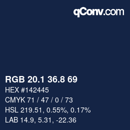 Color code: RGB 20.1 36.8 69 | qconv.com