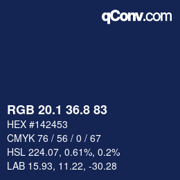 Color code: RGB 20.1 36.8 83 | qconv.com