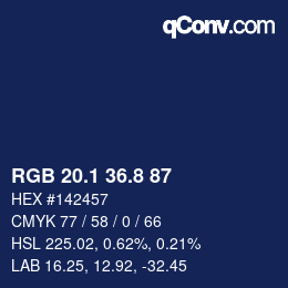 カラーコード: RGB 20.1 36.8 87 | qconv.com