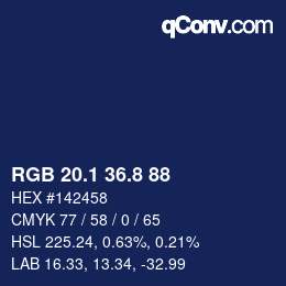 Color code: RGB 20.1 36.8 88 | qconv.com