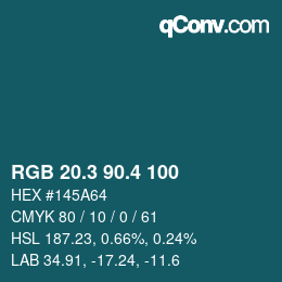 カラーコード: RGB 20.3 90.4 100 | qconv.com