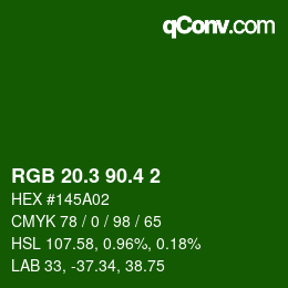 カラーコード: RGB 20.3 90.4 2 | qconv.com