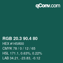 カラーコード: RGB 20.3 90.4 80 | qconv.com