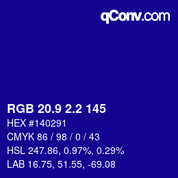 カラーコード: RGB 20.9 2.2 145 | qconv.com