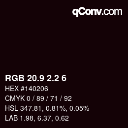Color code: RGB 20.9 2.2 6 | qconv.com