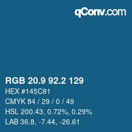 Color code: RGB 20.9 92.2 129 | qconv.com