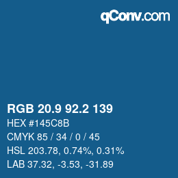 Color code: RGB 20.9 92.2 139 | qconv.com