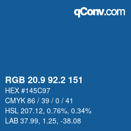 Color code: RGB 20.9 92.2 151 | qconv.com