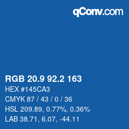 Color code: RGB 20.9 92.2 163 | qconv.com