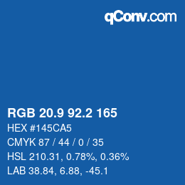 Color code: RGB 20.9 92.2 165 | qconv.com