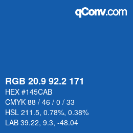 Color code: RGB 20.9 92.2 171 | qconv.com