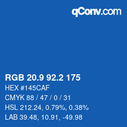 Color code: RGB 20.9 92.2 175 | qconv.com
