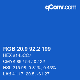 Color code: RGB 20.9 92.2 199 | qconv.com