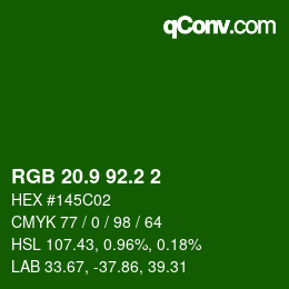 カラーコード: RGB 20.9 92.2 2 | qconv.com