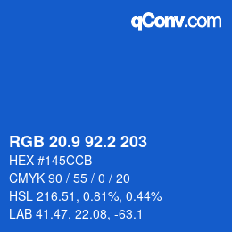 Color code: RGB 20.9 92.2 203 | qconv.com