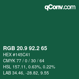 カラーコード: RGB 20.9 92.2 65 | qconv.com
