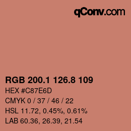 Farbcode: RGB 200.1 126.8 109 | qconv.com