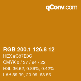 Color code: RGB 200.1 126.8 12 | qconv.com
