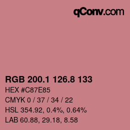 Color code: RGB 200.1 126.8 133 | qconv.com