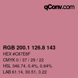 Color code: RGB 200.1 126.8 143 | qconv.com