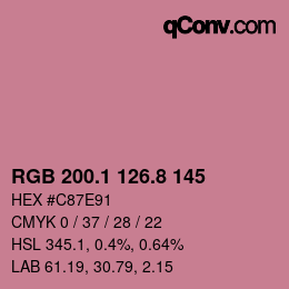カラーコード: RGB 200.1 126.8 145 | qconv.com