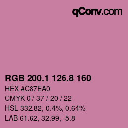 カラーコード: RGB 200.1 126.8 160 | qconv.com