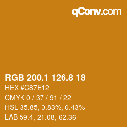 Farbcode: RGB 200.1 126.8 18 | qconv.com