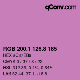 カラーコード: RGB 200.1 126.8 185 | qconv.com