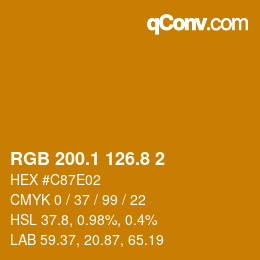 Color code: RGB 200.1 126.8 2 | qconv.com